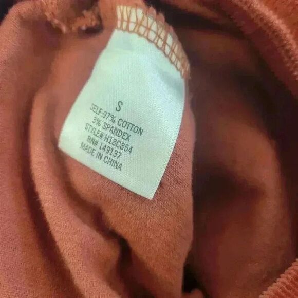 Miami Women's Rust Red Cotton/Spandex Corduroy Wrap Button Front Mini Skirt - Picture 7 of 8